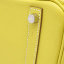 エルメス HERMES キャンディ バーキン30 ライム×グレー ヴォーエプソン ハンドバッグ シルバー金具 黄