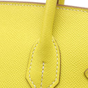 エルメス HERMES キャンディ バーキン30 ライム×グレー ヴォーエプソン ハンドバッグ シルバー金具 黄