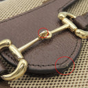 グッチ GUCCI ホースビット1955 ミニバッグ 699296 ブラウン×ベージュ GGキャンバス レザー ショルダーバッグ ゴールド金具 ジャンボGG