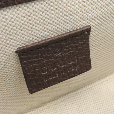 グッチ GUCCI ホースビット1955 ミニバッグ 699296 ブラウン×ベージュ GGキャンバス レザー ショルダーバッグ ゴールド金具 ジャンボGG