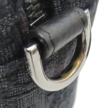 クリスチャン・ディオール Christian Dior Safar ディオール オブリーク 2ESWS011YKY ブラック キャンバス レザー ショルダーバッグ シルバー金具 ロゴ 総柄