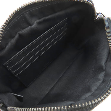 クリスチャン・ディオール Christian Dior Safar ディオール オブリーク 2ESWS011YKY ブラック キャンバス レザー ショルダーバッグ シルバー金具 ロゴ 総柄
