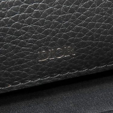 クリスチャン・ディオール Christian Dior Safar ディオール オブリーク 2ESWS011YKY ブラック キャンバス レザー ショルダーバッグ シルバー金具 ロゴ 総柄