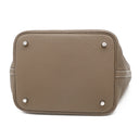 エルメス HERMES ピコタンロックMM エトゥープ トリヨンクレマンス ハンドバッグ シルバー金具 グレージュ