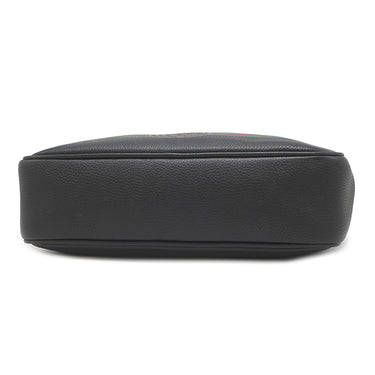 グッチ GUCCI ヴィンテージロゴ メッセンジャーバッグ 523589 ブラック レザー ショルダーバッグ マットゴールド金具 黒 レトロスタイル ロゴプリント