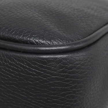 グッチ GUCCI ヴィンテージロゴ メッセンジャーバッグ 523589 ブラック レザー ショルダーバッグ マットゴールド金具 黒 レトロスタイル ロゴプリント