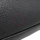 グッチ GUCCI ヴィンテージロゴ メッセンジャーバッグ 523589 ブラック レザー ショルダーバッグ マットゴールド金具 黒 レトロスタイル ロゴプリント