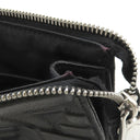 フェンディ FENDI ズッカ エンボス 7VA491 ブラック レザー クラッチバッグ シルバー金具 黒 型押し ポーチ セカンドバッグ