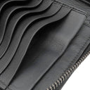 ボッテガヴェネタ BOTTEGA VENETA ラウンドファスナー ブラック レザー 長財布 シルバー金具 黒 オーガナイザー
