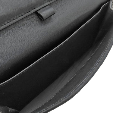 ボッテガヴェネタ BOTTEGA VENETA ラウンドファスナー ブラック レザー 長財布 シルバー金具 黒 オーガナイザー