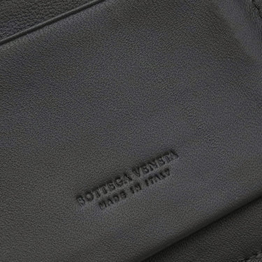 ボッテガヴェネタ BOTTEGA VENETA ラウンドファスナー ブラック レザー 長財布 シルバー金具 黒 オーガナイザー
