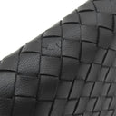 ボッテガヴェネタ BOTTEGA VENETA ラウンドファスナー ブラック レザー 長財布 シルバー金具 黒 オーガナイザー