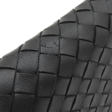 ボッテガヴェネタ BOTTEGA VENETA ラウンドファスナー ブラック レザー 長財布 シルバー金具 黒 オーガナイザー