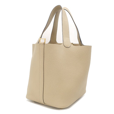 エルメス HERMES ピコタンロックMM トレンチ トリヨンクレマンス ハンドバッグ ゴールド金具 ベージュ