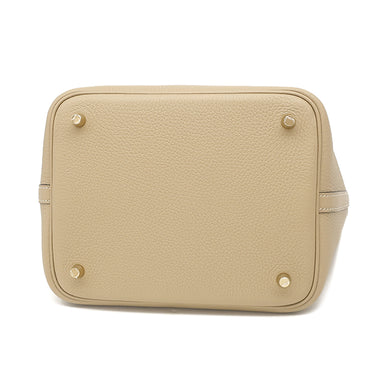 エルメス HERMES ピコタンロックMM トレンチ トリヨンクレマンス ハンドバッグ ゴールド金具 ベージュ