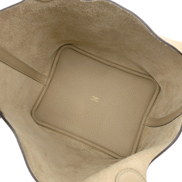 エルメス HERMES ピコタンロックMM トレンチ トリヨンクレマンス ハンドバッグ ゴールド金具 ベージュ