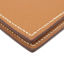 エルメス HERMES ベアンコンパクト ゴールド ヴォーエプソン 二つ折り財布 シルバー金具 茶