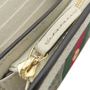 グッチ GUCCI オフィディア GG フローラ ウォレット 598662 アイボリー×マルチカラー GGスプリームキャンバス 二つ折り財布 ゴールド金具 花柄