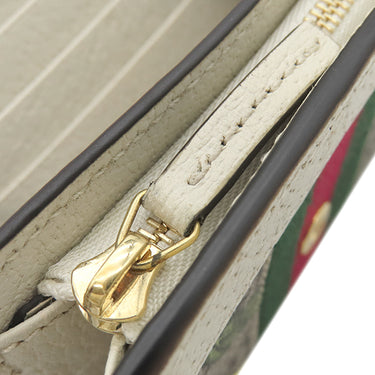 グッチ GUCCI オフィディア GG フローラ ウォレット 598662 アイボリー×マルチカラー GGスプリームキャンバス 二つ折り財布 ゴールド金具 花柄