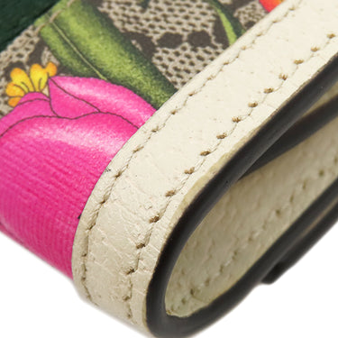 グッチ GUCCI オフィディア GG フローラ ウォレット 598662 アイボリー×マルチカラー GGスプリームキャンバス 二つ折り財布 ゴールド金具 花柄