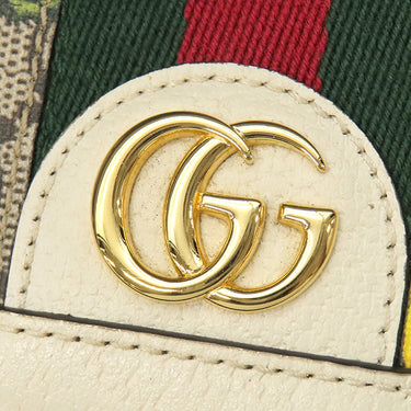 グッチ GUCCI オフィディア GG フローラ ウォレット 598662 アイボリー×マルチカラー GGスプリームキャンバス 二つ折り財布 ゴールド金具 花柄