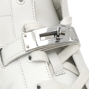 エルメス HERMES デイドリーム H212904Z ホワイト カーフ #41 スニーカー シルバー金具 白 ハイカット ケリーバックル