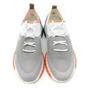 エルメス HERMES エクスプロイト H221902Z オレンジ×グレー ニット スウェード レザー #40.5 スニーカー Exploit ソルド品