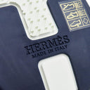 エルメス HERMES エクスプロイト H221902Z オレンジ×グレー ニット スウェード レザー #40.5 スニーカー Exploit ソルド品