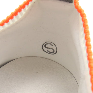 エルメス HERMES エクスプロイト H221902Z オレンジ×グレー ニット スウェード レザー #40.5 スニーカー Exploit ソルド品