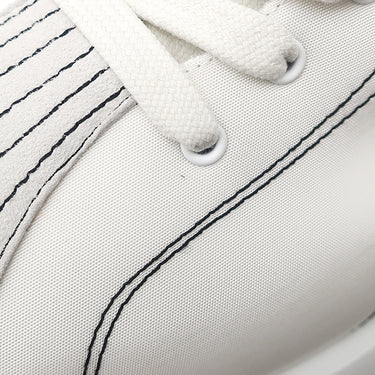 エルメス HERMES アンヴォル H221894Z ホワイト キャンバス スウェード #39 スニーカー 白 黒 Envol ソルド品