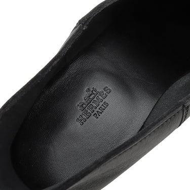 エルメス HERMES モカシン エクリプス H221981Z ブラック レザー #39.5 ローファー 黒 スリッポン