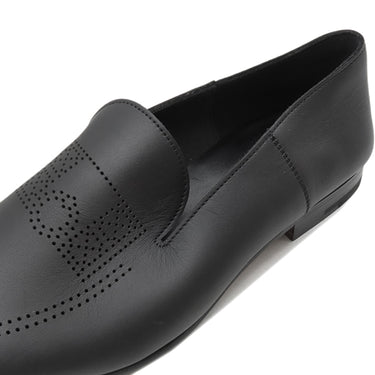 エルメス HERMES モカシン エクリプス H221981Z ブラック レザー #39.5 ローファー 黒 スリッポン