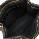 セリーヌ CELINE トリオンフ カバタイス 199162EGH.02BL ナチュラル×ブラック キャンバス テキスタイル 2WAYバッグ ゴールド金具 ハンドバッグ ショルダー ラフィア風