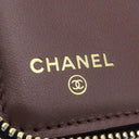 シャネル CHANEL ラウンドジップ ミニ財布 AP4652 ブラック カーフ キャビアスキン 二つ折り財布 ゴールド金具 黒 ココマーク