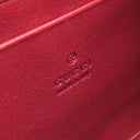 グッチ GUCCI GGマーモント 474575 レッド レザー チェーンウォレット ゴールド金具 赤 チェーン ショルダーバッグ シェブロン キルティング