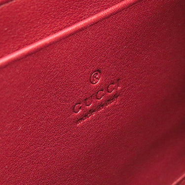 グッチ GUCCI GGマーモント 474575 レッド レザー チェーンウォレット ゴールド金具 赤 チェーン ショルダーバッグ シェブロン キルティング