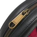 グッチ GUCCI GG ベルベット ラウンドショルダー 574978 ブラック×レッド レザー ベルベット ショルダーバッグ ヴィンテージ金具 黒 赤 GGロゴ