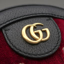 グッチ GUCCI GG ベルベット ラウンドショルダー 574978 ブラック×レッド レザー ベルベット ショルダーバッグ ヴィンテージ金具 黒 赤 GGロゴ