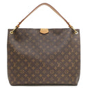 ルイヴィトン LOUIS VUITTON グレースフル MM M43703 ピヴォワンヌ モノグラムキャンバス ショルダーバッグ ゴールド金具 ブラウン ワンハンドル