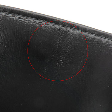 バレンシアガ BALENCIAGA ネオ クラシック コンパクトウォレット ブラック レザー 二つ折り財布 ブラック金具 クロコ型押し 黒