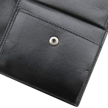 バレンシアガ BALENCIAGA ネオ クラシック コンパクトウォレット ブラック レザー 二つ折り財布 ブラック金具 クロコ型押し 黒