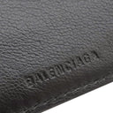 バレンシアガ BALENCIAGA ネオ クラシック コンパクトウォレット ブラック レザー 二つ折り財布 ブラック金具 クロコ型押し 黒