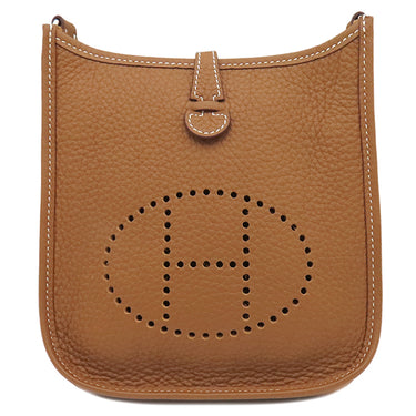 エルメス HERMES エヴリンTPM ゴールド トリヨンクレマンス ショルダーバッグ シルバー金具 茶