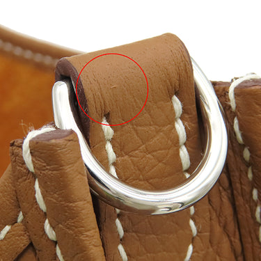 エルメス HERMES エヴリンTPM ゴールド トリヨンクレマンス ショルダーバッグ シルバー金具 茶