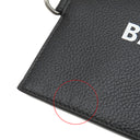 バレンシアガ BALENCIAGA ロゴデザイン フラグメントケース 616015 ブラック レザー コインケース シルバー金具 黒 ネックポーチ カードケース