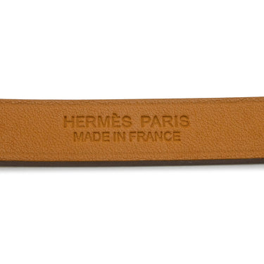 エルメス HERMES ミニ ケリードゥブルトゥール ジョーヌプッサン×ゴールド ヴォースイフト GP T2 ブレスレット シルバー金具 2重 2連