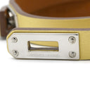 エルメス HERMES ミニ ケリードゥブルトゥール ジョーヌプッサン×ゴールド ヴォースイフト GP T2 ブレスレット シルバー金具 2重 2連