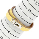 エルメス HERMES ミニ ケリードゥブルトゥール ジョーヌプッサン×ゴールド ヴォースイフト GP T2 ブレスレット シルバー金具 2重 2連