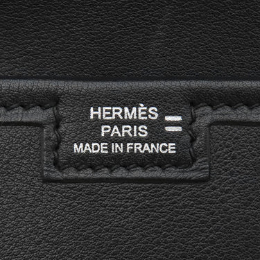 エルメス HERMES ジジェエラン29 ブラック スイフト リザード クラッチバッグ 黒