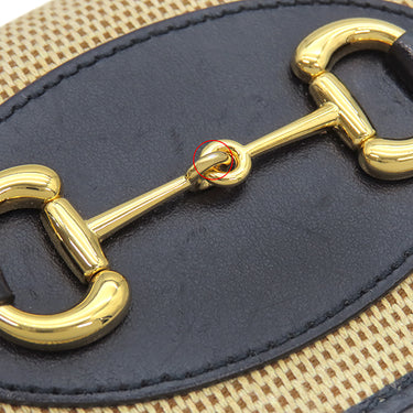 グッチ GUCCI ホースビット 1955 カードケース ウォレット 621887 H58AG 2599 ベージュ×ネイビー レザー キャンバス 二つ折り財布 ゴールド金具 日本限定